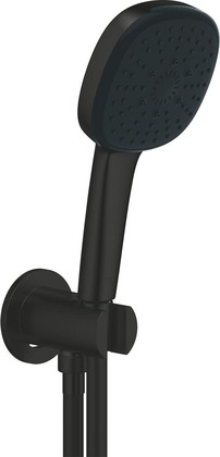 Душевой набор Grohe Tempesta Cube 110, 3jet Eco, шланг 1500, держатель с подключением душа, матовый чёрный 269102433