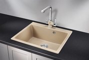 Кухонная мойка Granula 6001, 600x520, накладная, кварц, Песок 6001, ПЕСОК