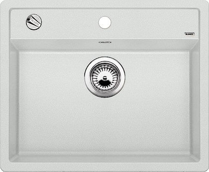 Кухонная мойка без крыла, с клапаном-автоматом, гранит, серый шёлк Blanco Dalago 6 515248