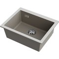 Кухонная мойка Omoikiri Omishima 60-U DG Matt Natceramic, подстольный монтаж, dust grey матовый 4997556