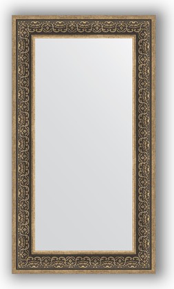 Зеркало Evoform Definite 630x1130 в багетной раме 101мм, вензель серебряный BY 3096