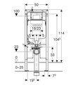 Инсталляция Geberit Duofix для подвесного унитаза, 114см, со смывным бачком скрытого монтажа Sigma 8см 111.796.00.2