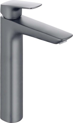 Смеситель для раковины высокий Aquatek Вега 227, без донного клапана, оружейная сталь AQ1004BGM