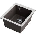 Кухонная мойка Omoikiri Omishima 41-U SG Matt Natceramic, подстольный монтаж, stone grey матовый 4997568