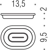 Запасная стеклянная мыльница Colombo Luna B0151