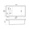 Кухонная мойка Omoikiri Kinaru PRO 86-U/I-GB Artceramic, графит 4997027