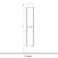 Шкаф-пенал подвесной Verona VERONA, 1650x300, дверца, петли справа VN301R