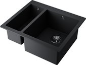 Кухонная мойка Omoikiri Bosen 59-2A-GB Artceramic, две чаши, графит 4993821