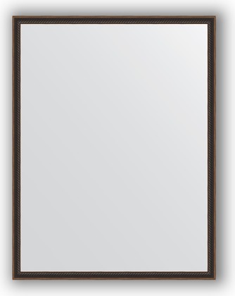 Зеркало Evoform Definite 680x880 в багетной раме 28мм, витой махагон BY 0676