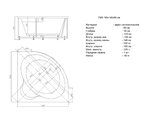 Ванна акриловая Aquatek Ума 145x145, без комплектующих UMA145-0000001