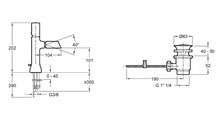 Смеситель Jacob Delafon Toobi для биде, полированный никель E8961-BN