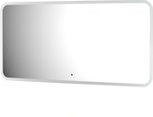 Зеркало с матированием и LED-подсветкой Defesto, 34W, 120x60см, ИК-выключатель, нейтральный белый свет DF 3808RH