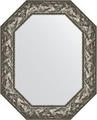 Зеркало Evoform Polygon 630x780 в багетной раме 99мм, византия серебро BY 7226
