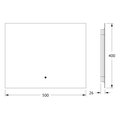 Зеркало с фацетом Defesto Glow 50x40, LED подсветка, ИК-выключатель, нейтральный белый свет DF 2501RH