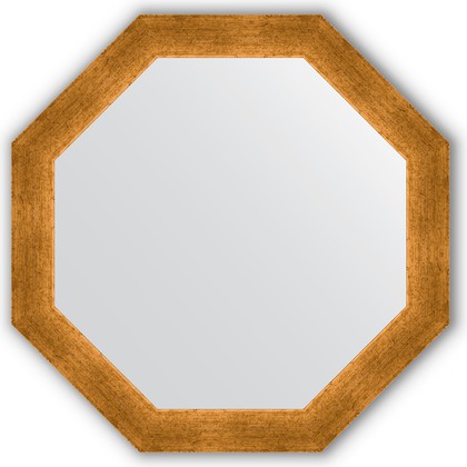 Зеркало Evoform Octagon 604x604 в багетной раме 59мм, травлёное золото BY 3701