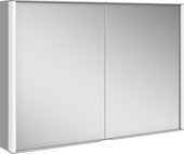 Зеркальный шкаф Keuco Royal Match, 100x70см, с подсветкой, 2 дверцы, алюминий серебристый 12803 171301