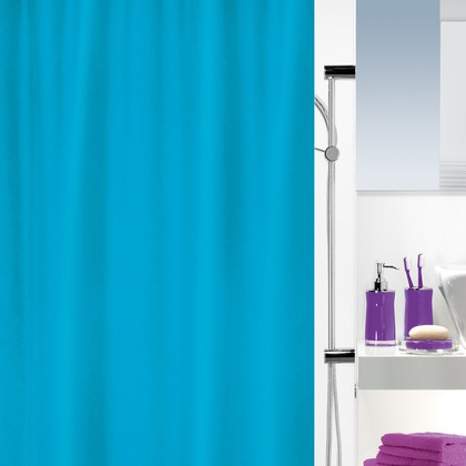 Штора для ванной Spirella Atlas 180x200, текстильная, голубая 4005708