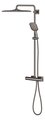 Душевая система Grohe Rainshower SmartActive 310 Cube с термостатом для душа, тёмный графит глянцевый 26837A00