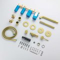 Смеситель для ванны Aquatek Европа встраиваемый на 4 отв., внешняя и скрытая часть, шлифованное золото AQ1344BG