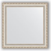 Зеркало Evoform Definite 650x650 в багетной раме 64мм, версаль серебро BY 3142