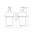 Дозатор для жидкого мыла Ellux Elegance настенный, прозрачный хрусталь, хром ELE 006/ELU 003