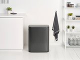 Мусорный бак Brabantia Bo Touch Bin 2x30л, тёмно-серый 233609