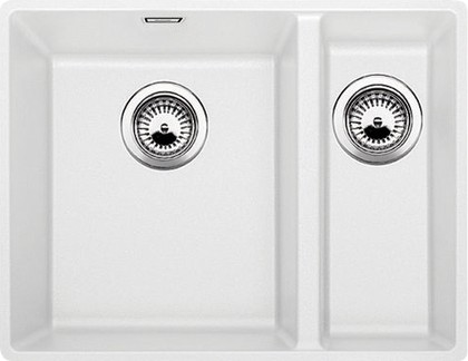 Кухонная мойка без крыла, с клапаном-автоматом, гранит, белый Blanco Subline 340/160-F 519805