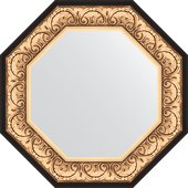 Зеркало Evoform Octagon 650x650 в багетной раме 106мм, барокко золото BY 7380