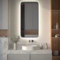 Зеркало с окантовкой Defesto Aura 60x120, LED подсветка, сенсорный выключатель, нейтральный белый свет DF 2968S