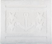 Коврик для ванной комнаты хлопковый 55x65см белый Spirella Anchor Star 1017657