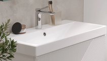 Тумба с раковиной Velvex Edge 800-0-2 (9696) напольная, белый глянец tn.EDG.9696.80.2Y белый глянец + 9696-80