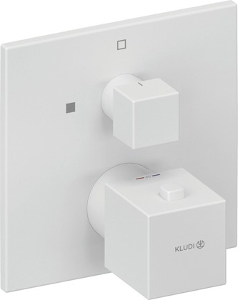 Смеситель для душа Kludi Decus встраиваемый, с термостатом, SLIM.BOX, белый матовый 548855375