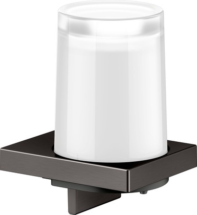 Дозатор для жидкого мыла Keuco Edition 11 настенный, 180мл, хрустальный стакан, титан чёрный шлифованный 11152 359000