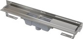 Душевой лоток Alca Flexible, 550мм, с порогами для решётки и регулируемым воротником к стене, вертикальный сток APZ1004S-550