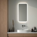 Зеркало с матированием и LED-подсветкой Defesto, 28W, 50x100см, без выключателя, нейтральный белый свет DF 3805