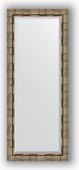 Зеркало Evoform Exclusive 580x1430 с фацетом, в багетной раме 73мм, серебрянный бамбук BY 1166