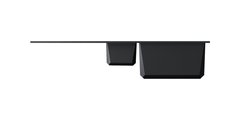 Кухонная мойка Omoikiri Sakaime 100-2-BL, две чаши, чёрный 4993892