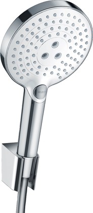 Душевой гарнитур Hansgrohe Raindance Select S120 3jet, шланг 125см, хром-белый 26701400