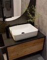 Смеситель для раковины AQUAme Como, высокий, чёрный матовый AQM6514MB