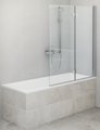 Шторка на ванну Roth TZVP2 правая, 100x140см, прозрачное стекло, хром 742-100000P-00-02