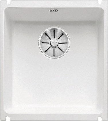 Кухонная мойка Blanco Subline 375-U, керамика, отводная арматура, белый 523726