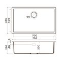 Кухонная мойка Omoikiri Yamakawa 75T-U/I-BL, Tetogranit, чёрный 4993437