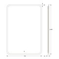 Зеркало с матированием и LED-подсветкой Defesto, 32W, 70x100см, ИК-выключатель, тёплый белый свет DF 3819R