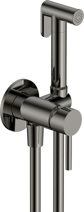 Гигиенический душ AQUAme Siena, скрытый монтаж, латунная лейка, gun metal AQM6217GM
