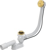 Сифон для ванны Alca VE-01 1200, автомат, накладка и пробка металл, золото A55GOLD-120-VE-01