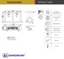 Кухонная мойка Omoikiri Tamagawa 90-CO, без крыла, медь 4993269