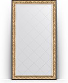 Зеркало Evoform Exclusive-G Floor 1150x2050 пристенное напольное, с гравировкой, в багетной раме 106мм, барокко золото BY 6373