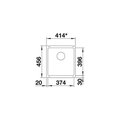 Кухонная мойка Blanco Subline 375-U, керамика, отводная арматура, чёрный 523732