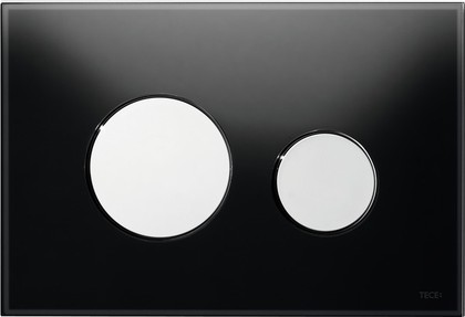 Кнопка управления TECE loop, система двойного смыва, стекло чёрное, клавиши хром 9240656