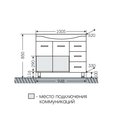 Тумба с раковиной Санта Эльбрус 1005, напольная, белый 201107+Эльбрус100